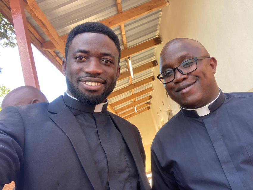 Fr Dennis Agi with Fr Martin Kavisu