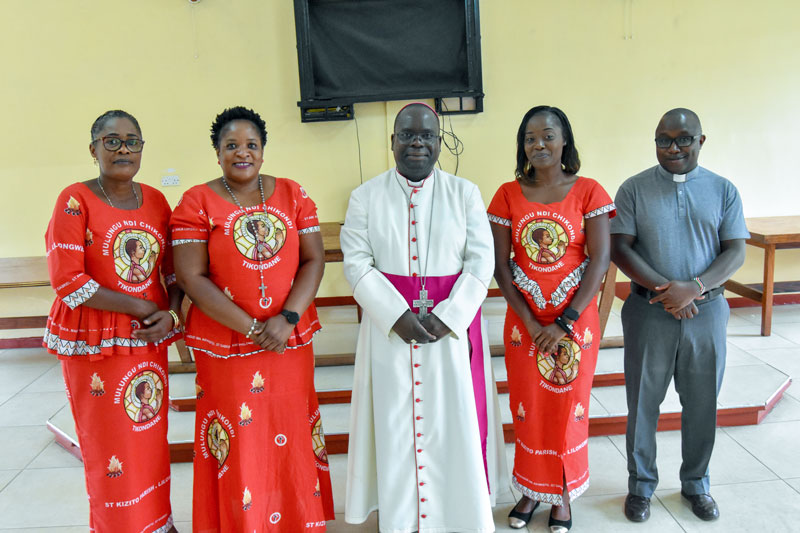 Fr Martin with Archbishop Tambala