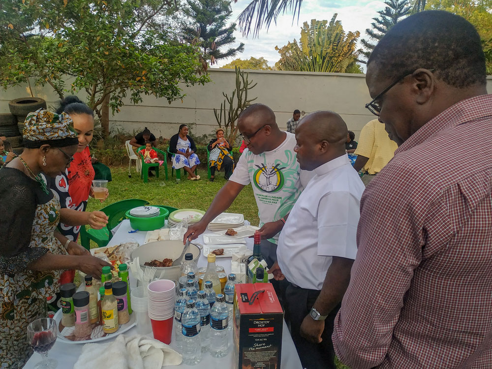 Fr Martin and Fr Julius Dokowe after blessing houses in St Daniel COmboni mphakati