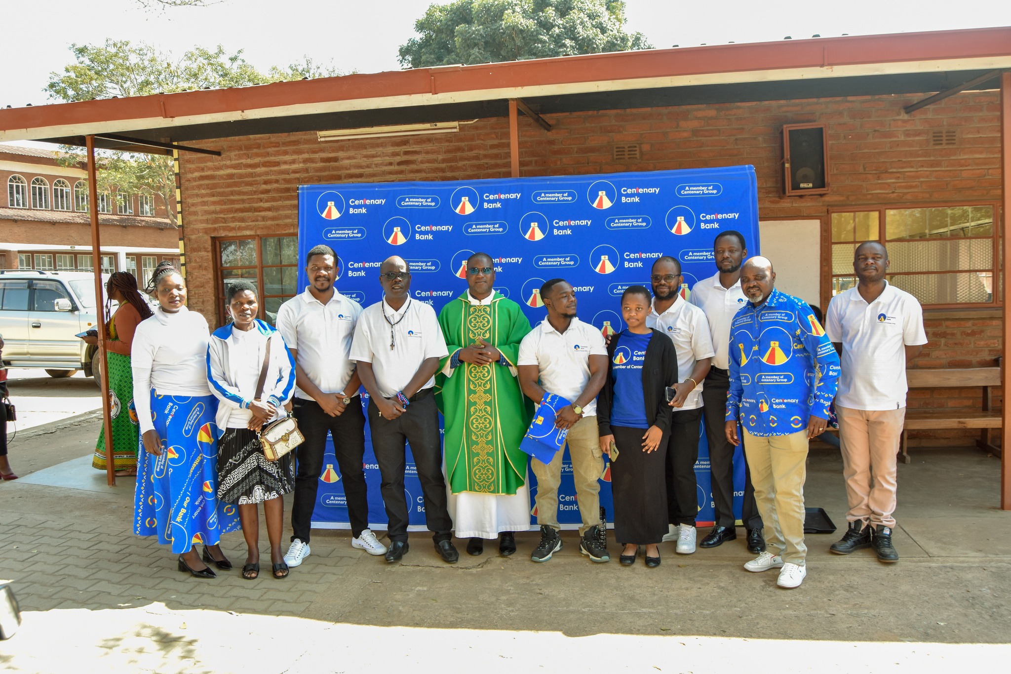 Centenary Bank Malawi chaplaincy outside church