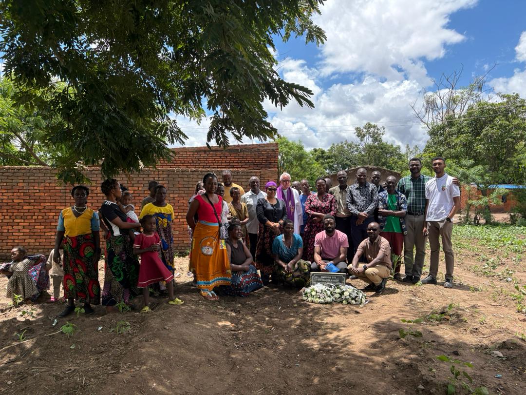 Community members at the memorial unveiling