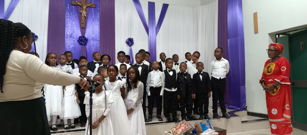 christmas carols children from St Kizito Parish Chigoneka singing at luntha tv