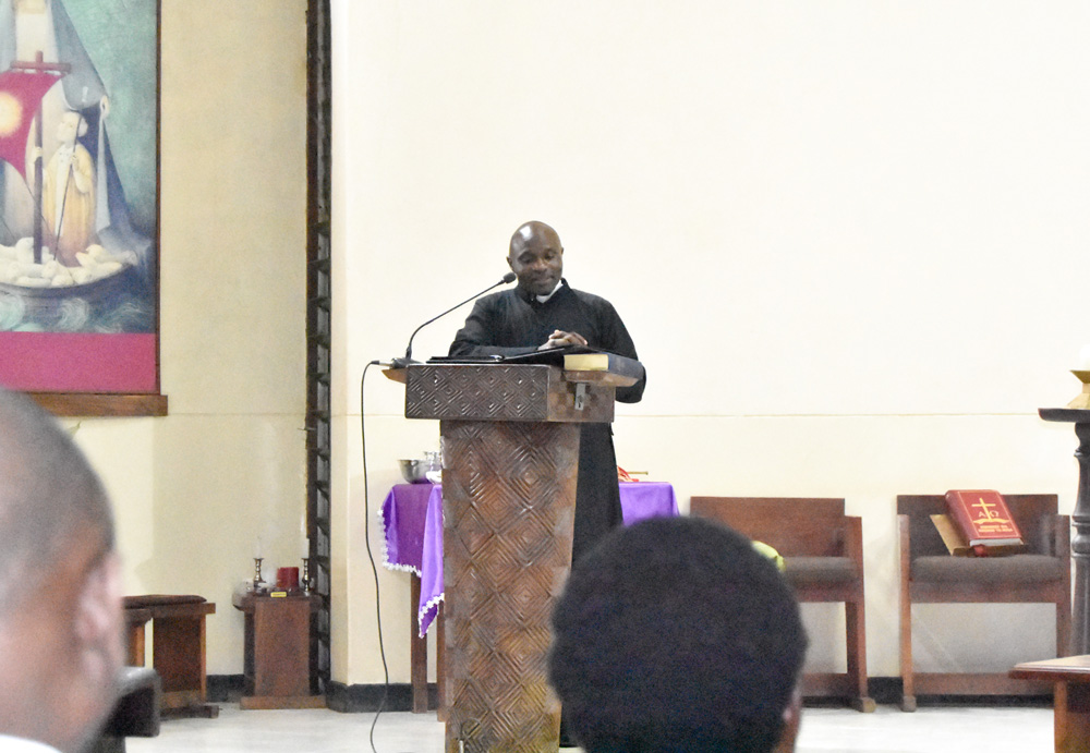 Fr Louis Chikanya during the Advent Recollection
