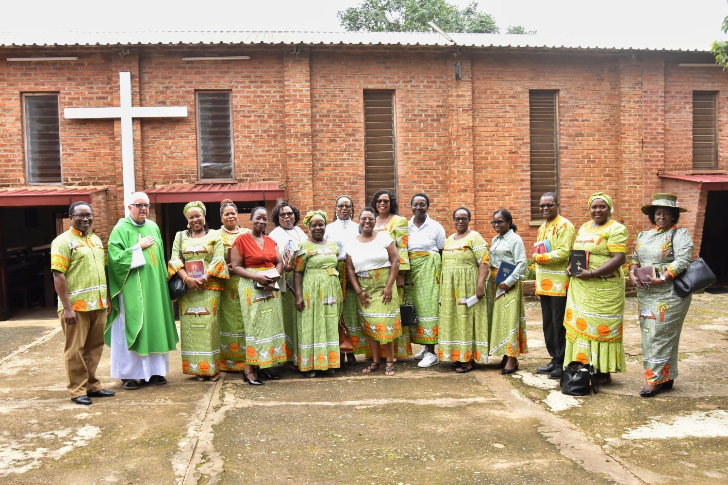 St Kizito Parishioners outside church