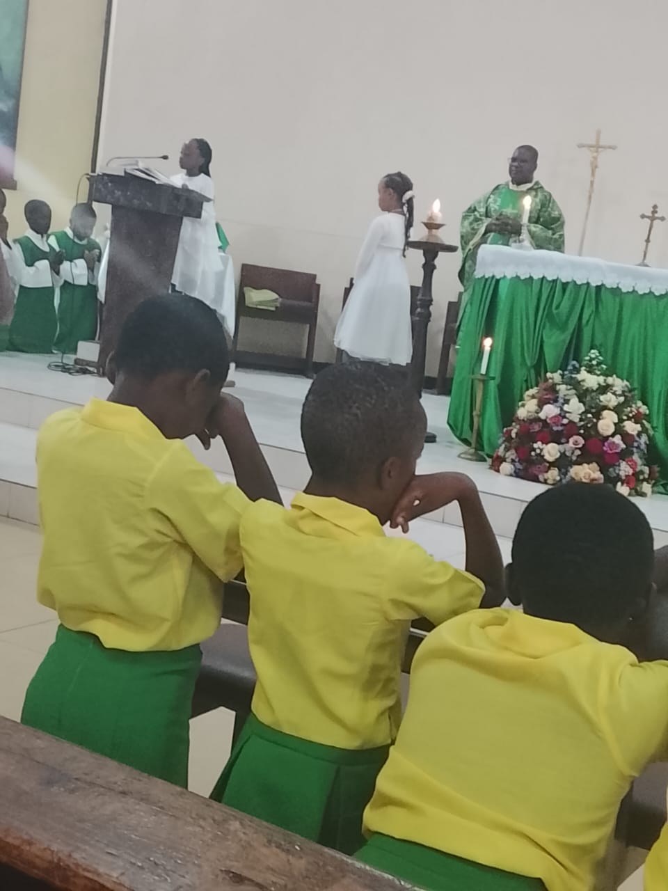 Tilitonse children at St Kizito Parish animating the liturgy