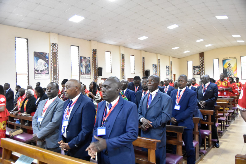 Catholic Men's Leagues members in church