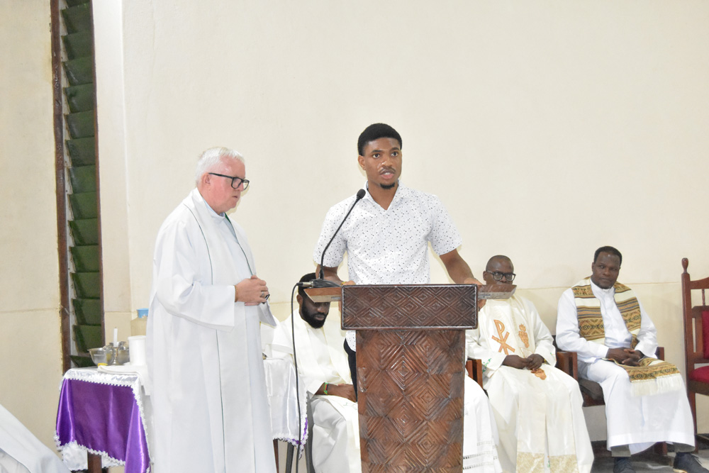 Br Noel Eze renews his membership of st patrick's missionary society