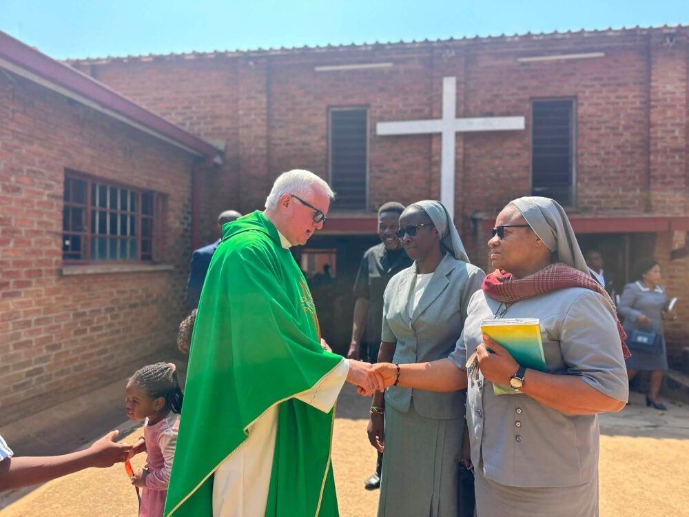 Fr Martin after Mass