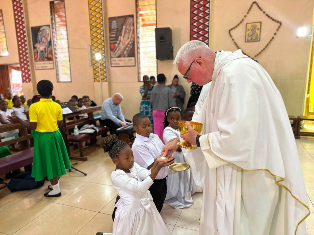 fr martin mulholland Eucharist at st kizito first holy communion 1st august 2026